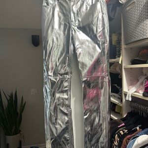 Gap silver metallic pants